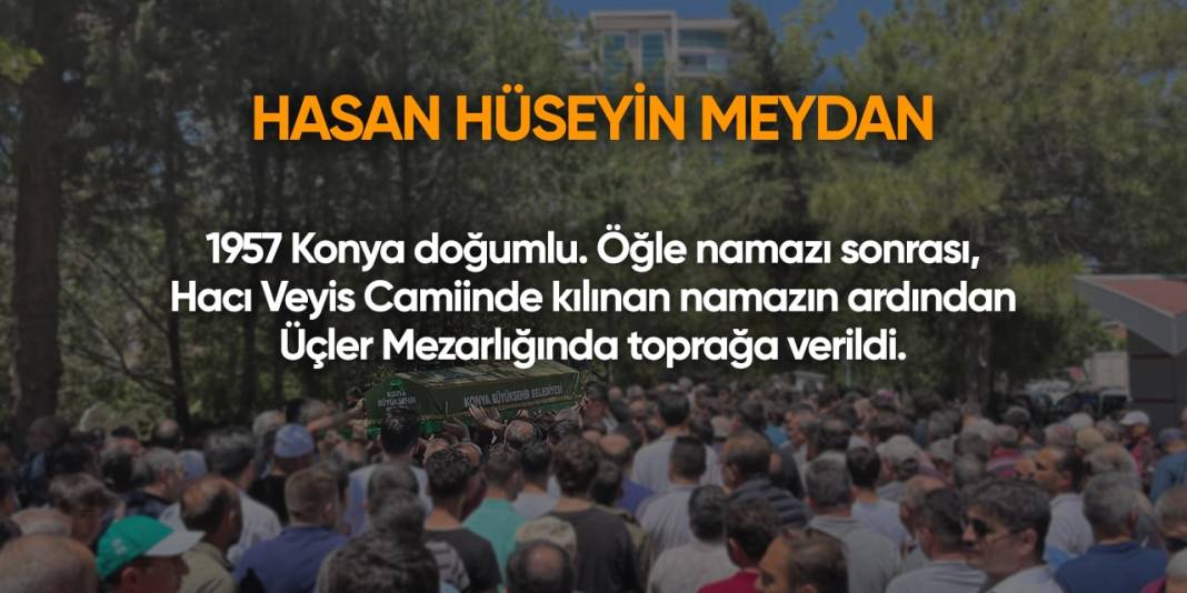 Konya'da bugün vefat edenler | 13 Kasım 2024 18